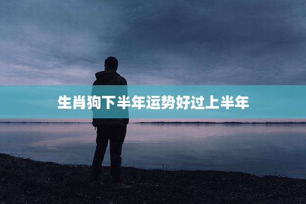 生肖狗下半年运势好过上半年