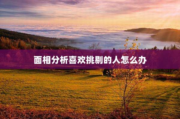 面相分析喜欢挑剔的人怎么办