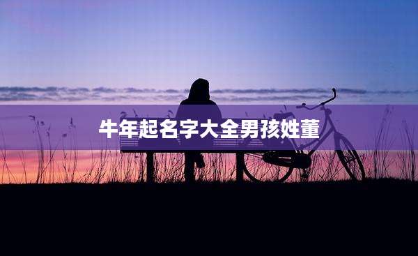 牛年起名字大全男孩姓董