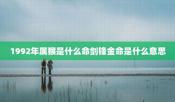 1992年属猴是什么命剑锋金命是什么意思