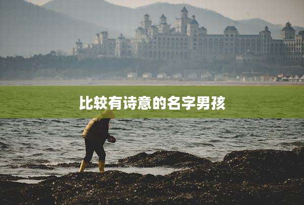 比较有诗意的名字男孩