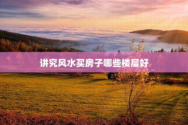 讲究风水买房子哪些楼层好