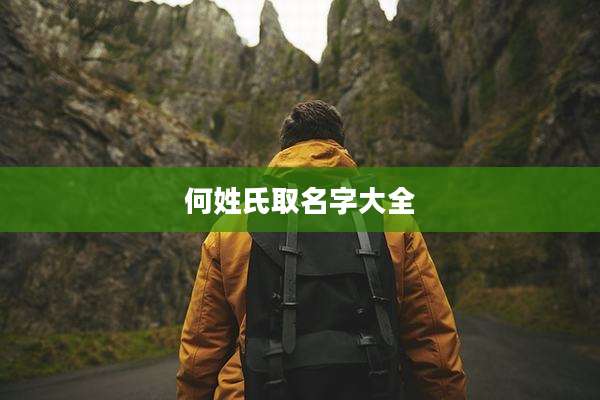 何姓氏取名字大全