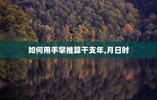 如何用手掌推算干支年,月日时