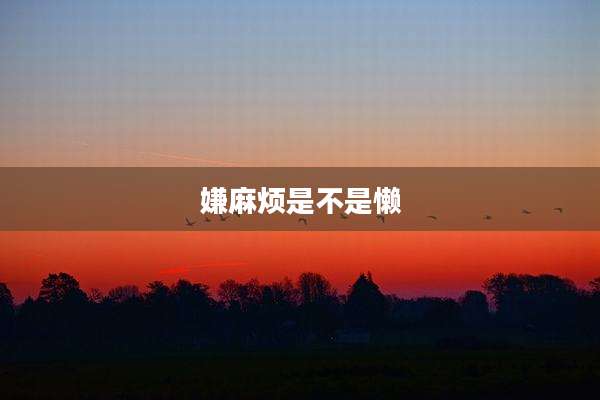 嫌麻烦是不是懒