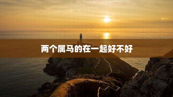 两个属马的在一起好不好