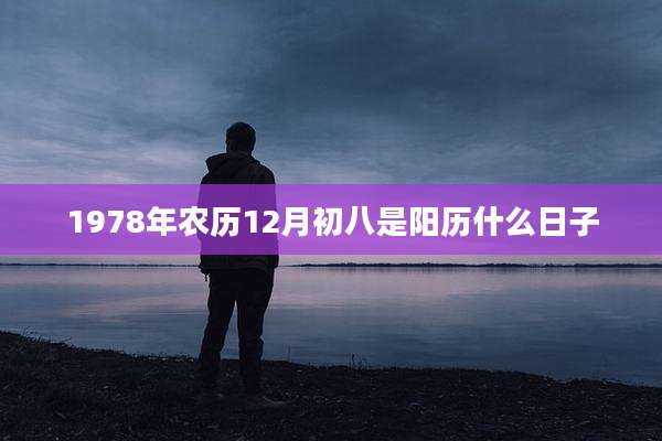 1978年农历12月初八是阳历什么日子