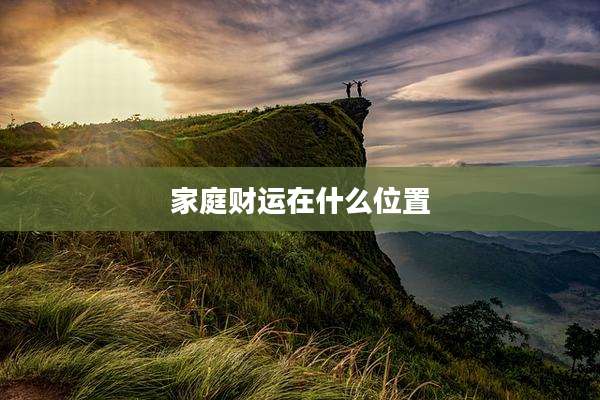 家庭财运在什么位置