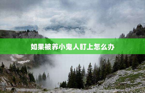 如果被养小鬼人盯上怎么办