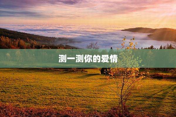 测一测你的爱情