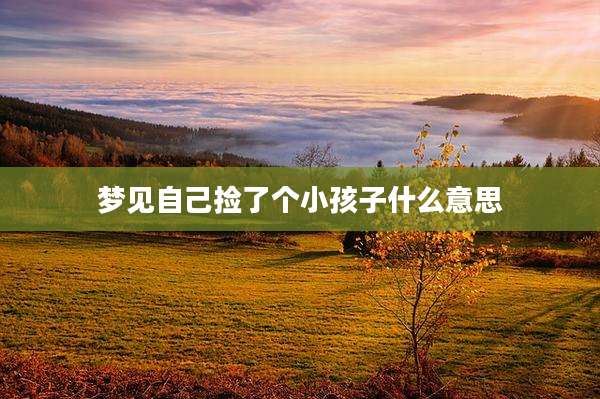 梦见自己捡了个小孩子什么意思