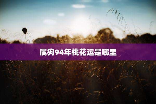属狗94年桃花运是哪里