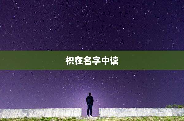枳在名字中读