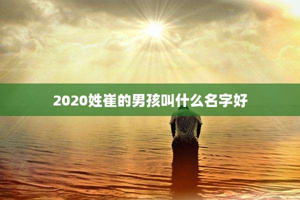 2020姓崔的男孩叫什么名字好