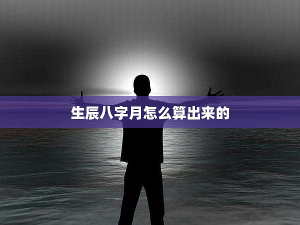 生辰八字月怎么算出来的