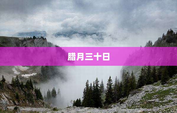 腊月三十日