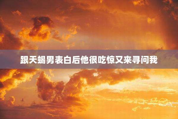 跟天蝎男表白后他很吃惊又来寻问我