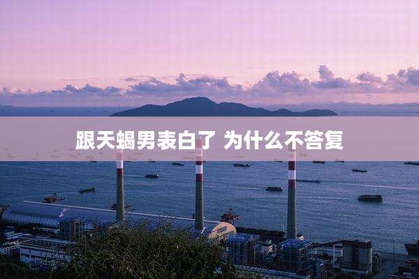 跟天蝎男表白了 为什么不答复