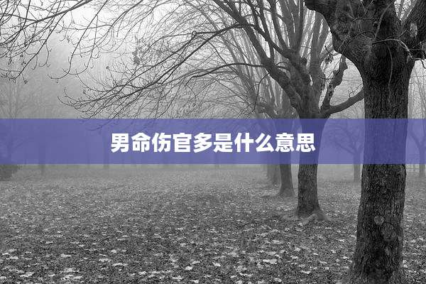 男命伤官多是什么意思