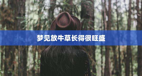 梦见放牛草长得很旺盛
