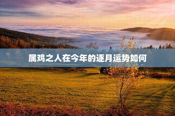 属鸡之人在今年的逐月运势如何