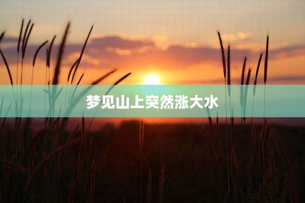 梦见山上突然涨大水