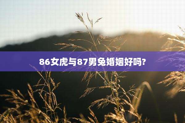 86女虎与87男兔婚姻好吗?