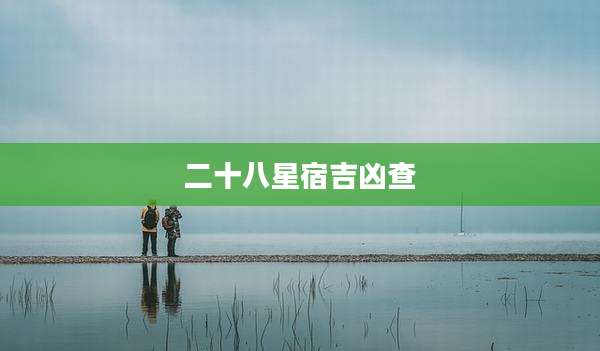 二十八星宿吉凶查
