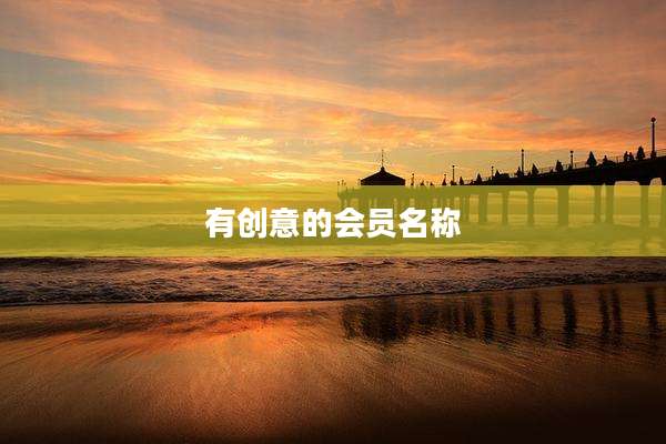 有创意的会员名称