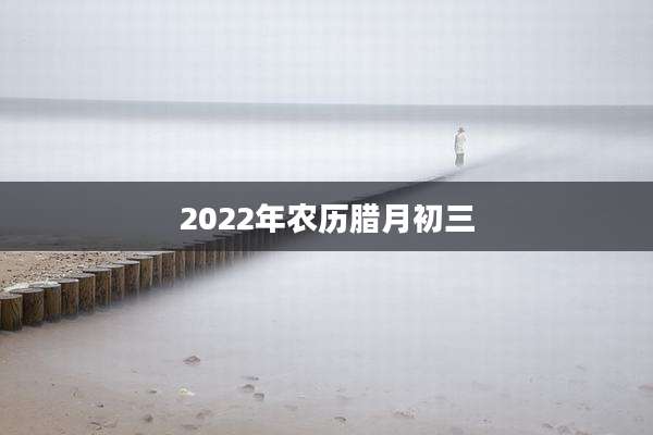 2022年农历腊月初三