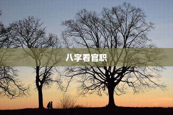 八字看官职