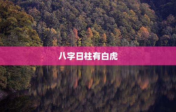 八字日柱有白虎