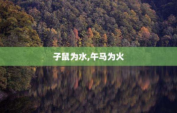 子鼠为水,午马为火