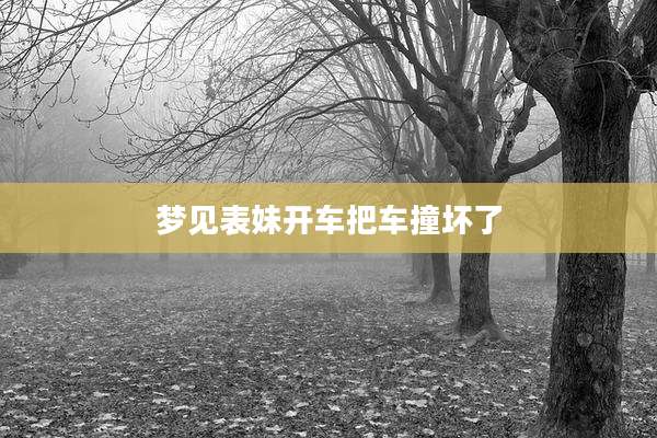 梦见表妹开车把车撞坏了