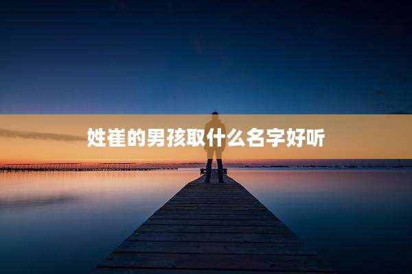 姓崔的男孩取什么名字好听