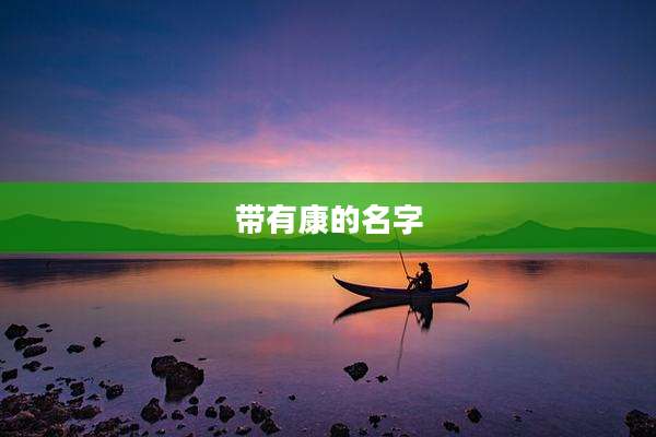 带有康的名字