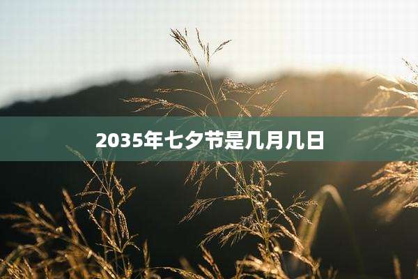 2035年七夕节是几月几日