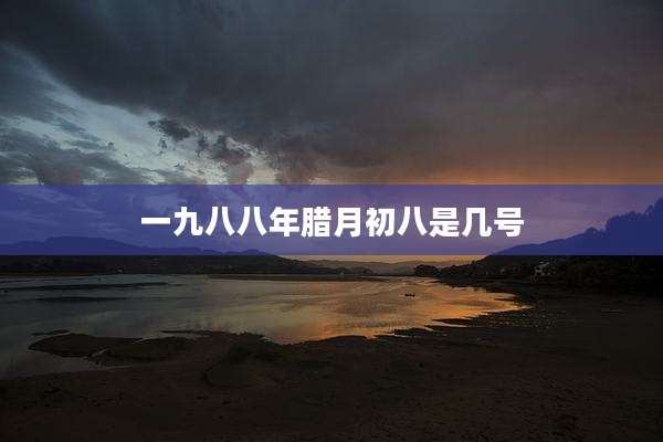 一九八八年腊月初八是几号