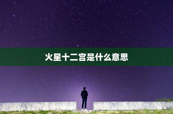 火星十二宫是什么意思