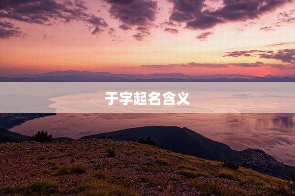 于字起名含义