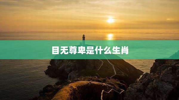 目无尊卑是什么生肖