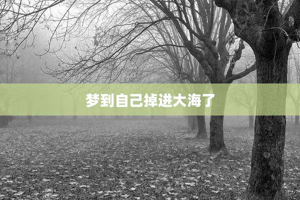 梦到自己掉进大海了