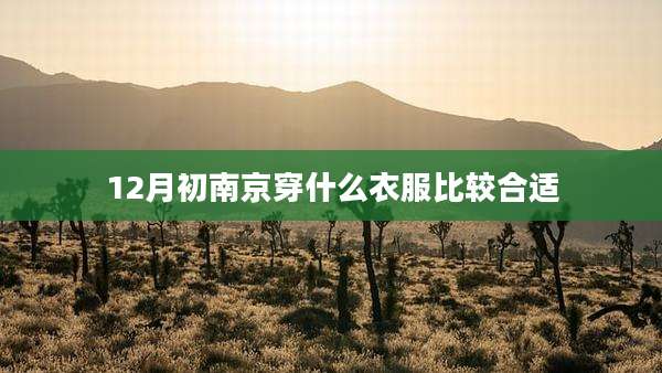 12月初南京穿什么衣服比较合适