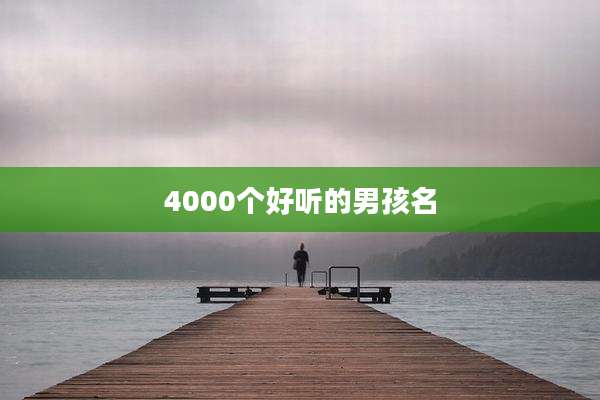 4000个好听的男孩名