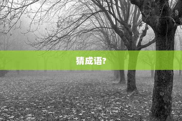 猜成语?
