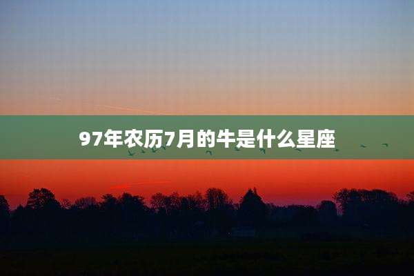 97年农历7月的牛是什么星座