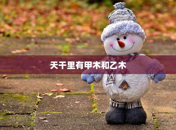 天干里有甲木和乙木