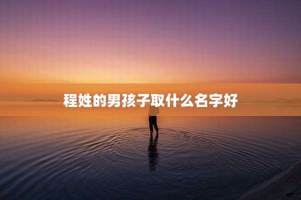 程姓的男孩子取什么名字好