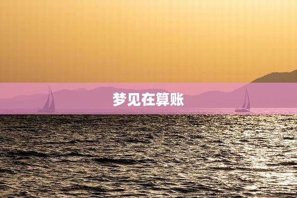 梦见在算账