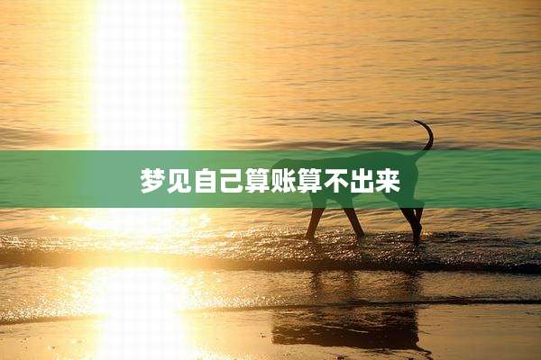 梦见自己算账算不出来